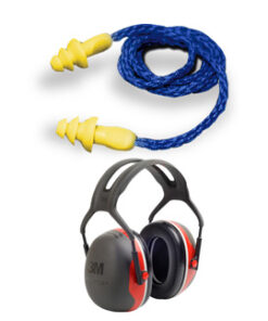 Tapones y orejeras para protección de oídos